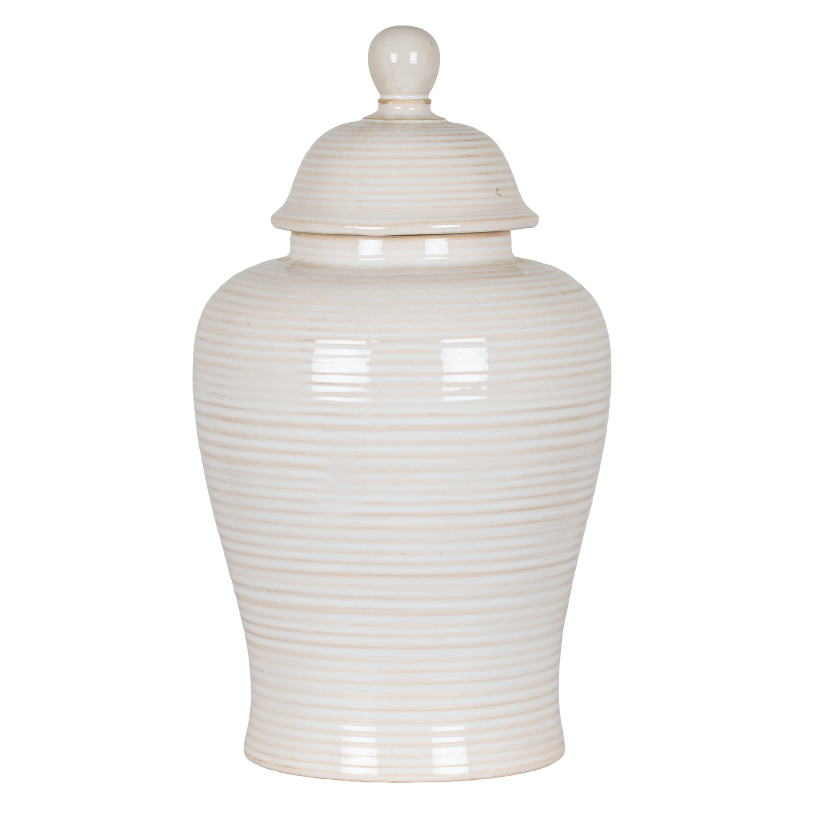 Neva Lidded Ceramic Ginger Jar - Image 1