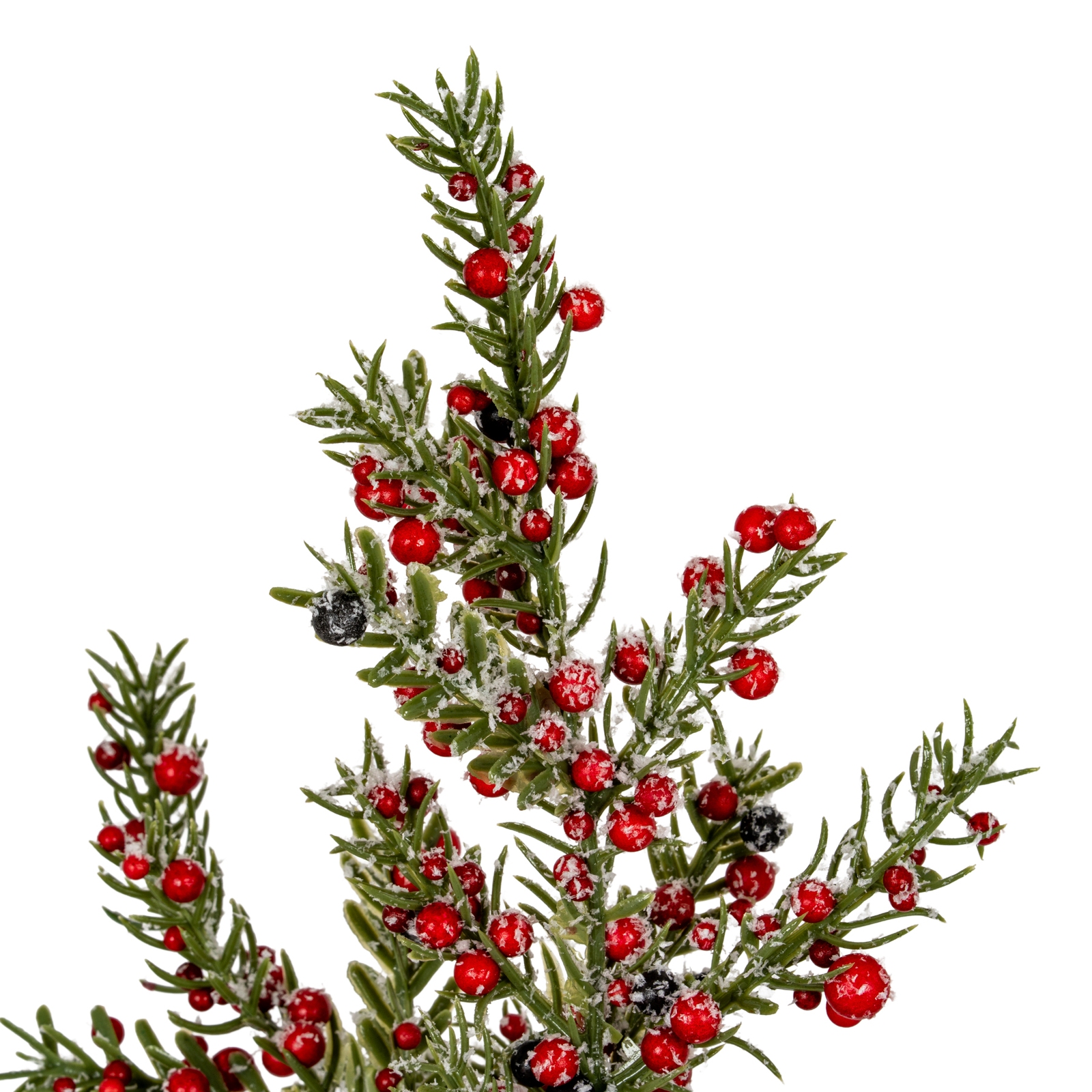 Medium Frosted Winter Berry Tree On Wooden Block - Image 2