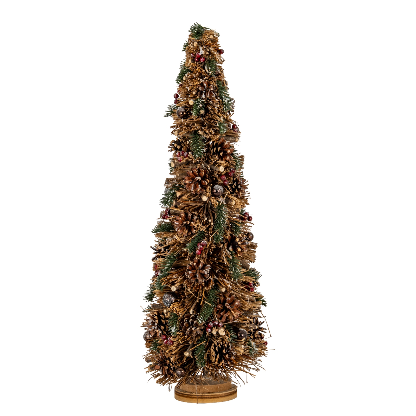 Large Winter Hedgerow Tree With Pinecones And Berries - Image 1