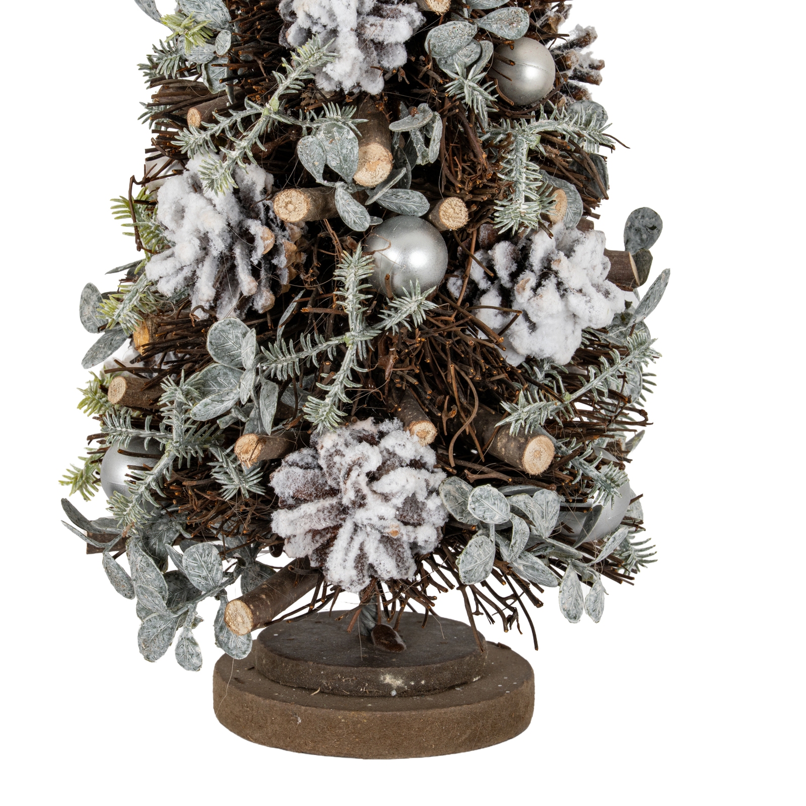 Medium Frosted Forest Tree With Pinecones And Pearls - Image 2