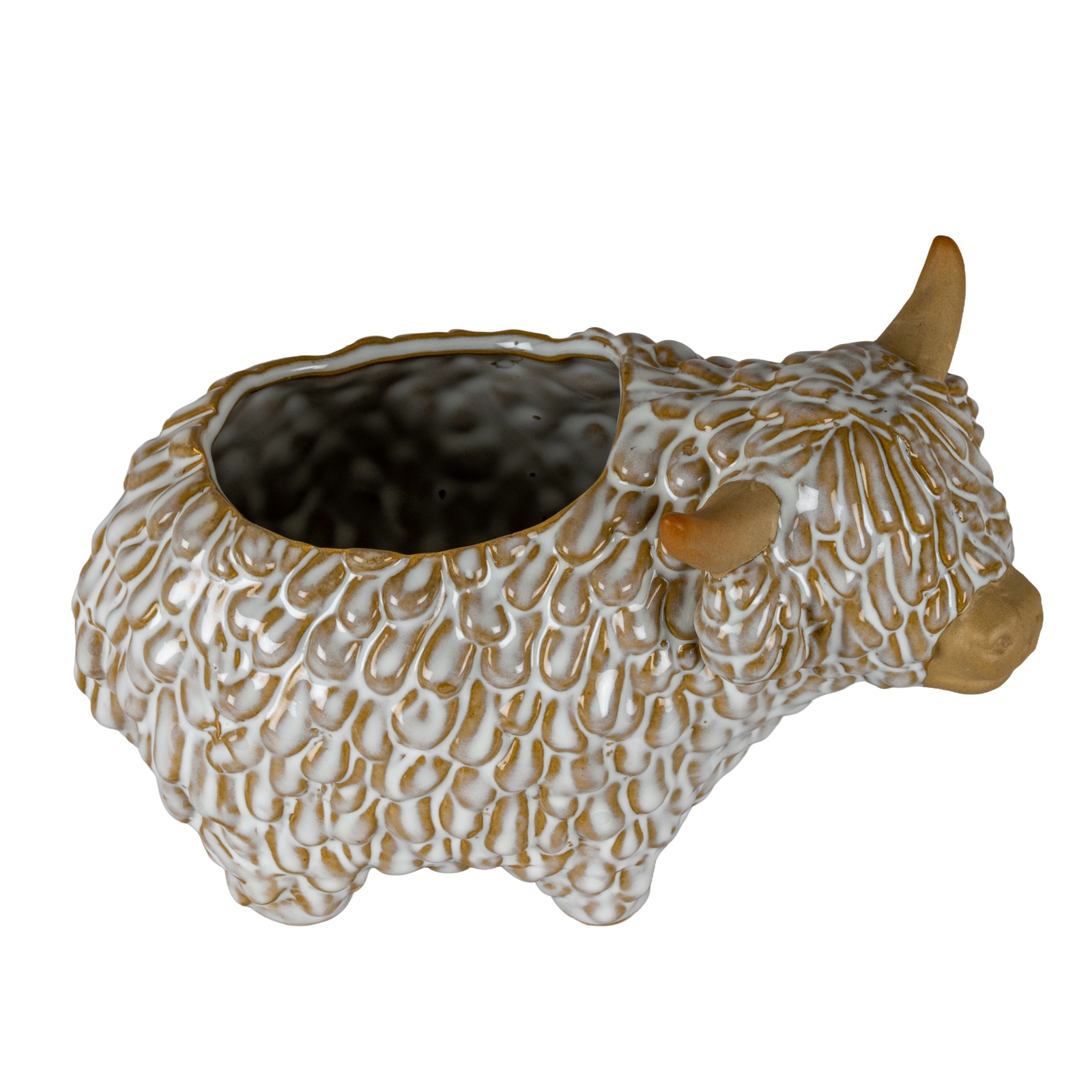 Alora Ceramic Highland Cow Planter - Image 2