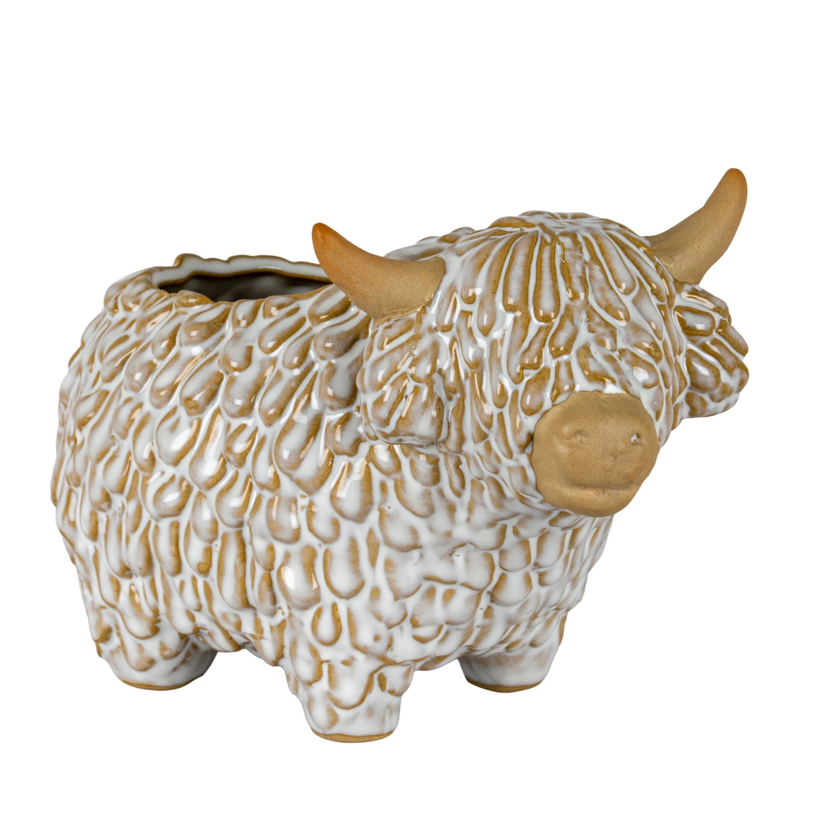 Alora Ceramic Highland Cow Planter - Image 3