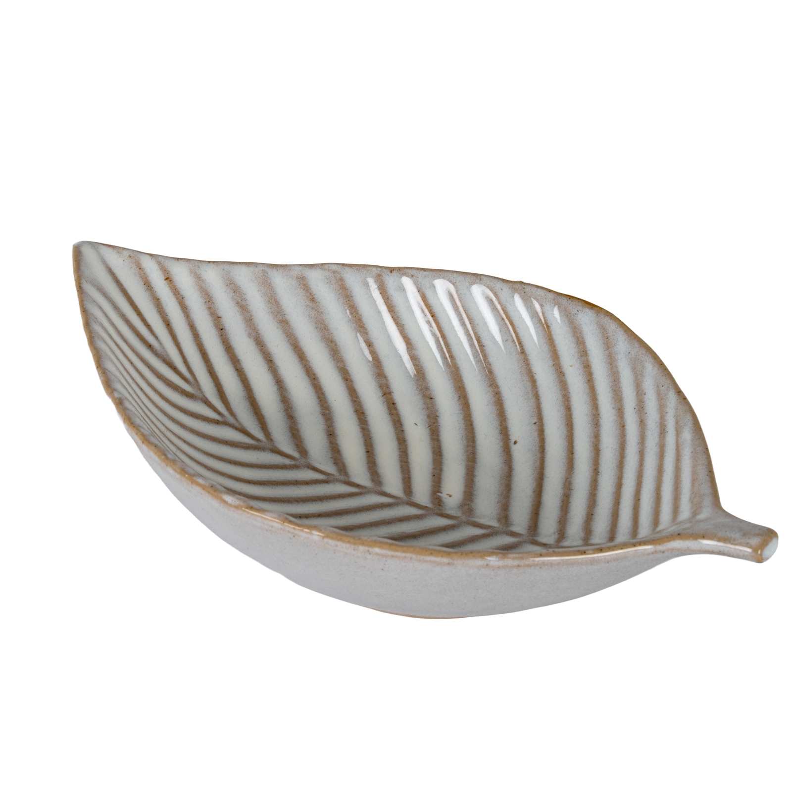 Alora Ceramic Elm Leaf Medium Dish - Image 1