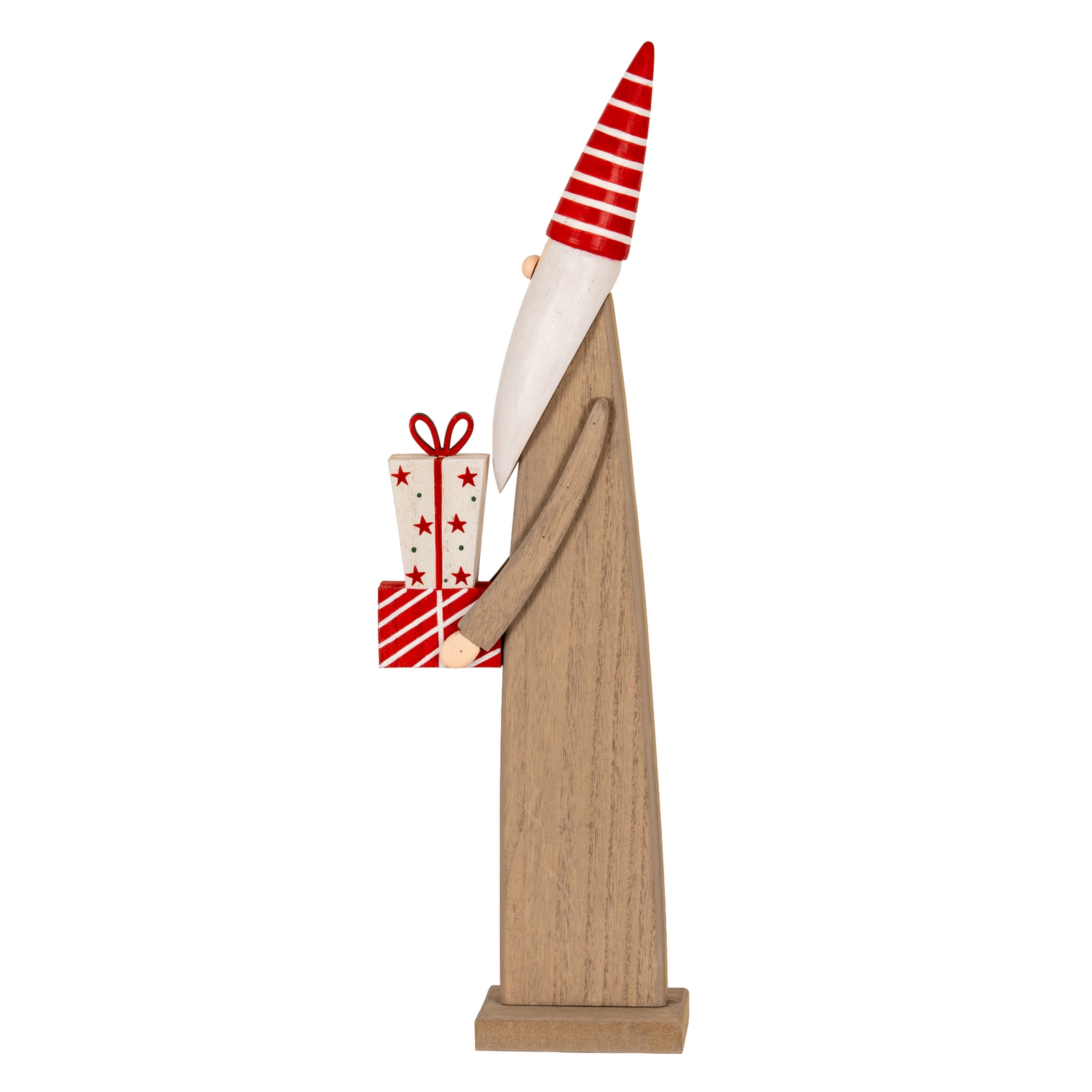 Wooden Festive Elf with Presents - Image 3