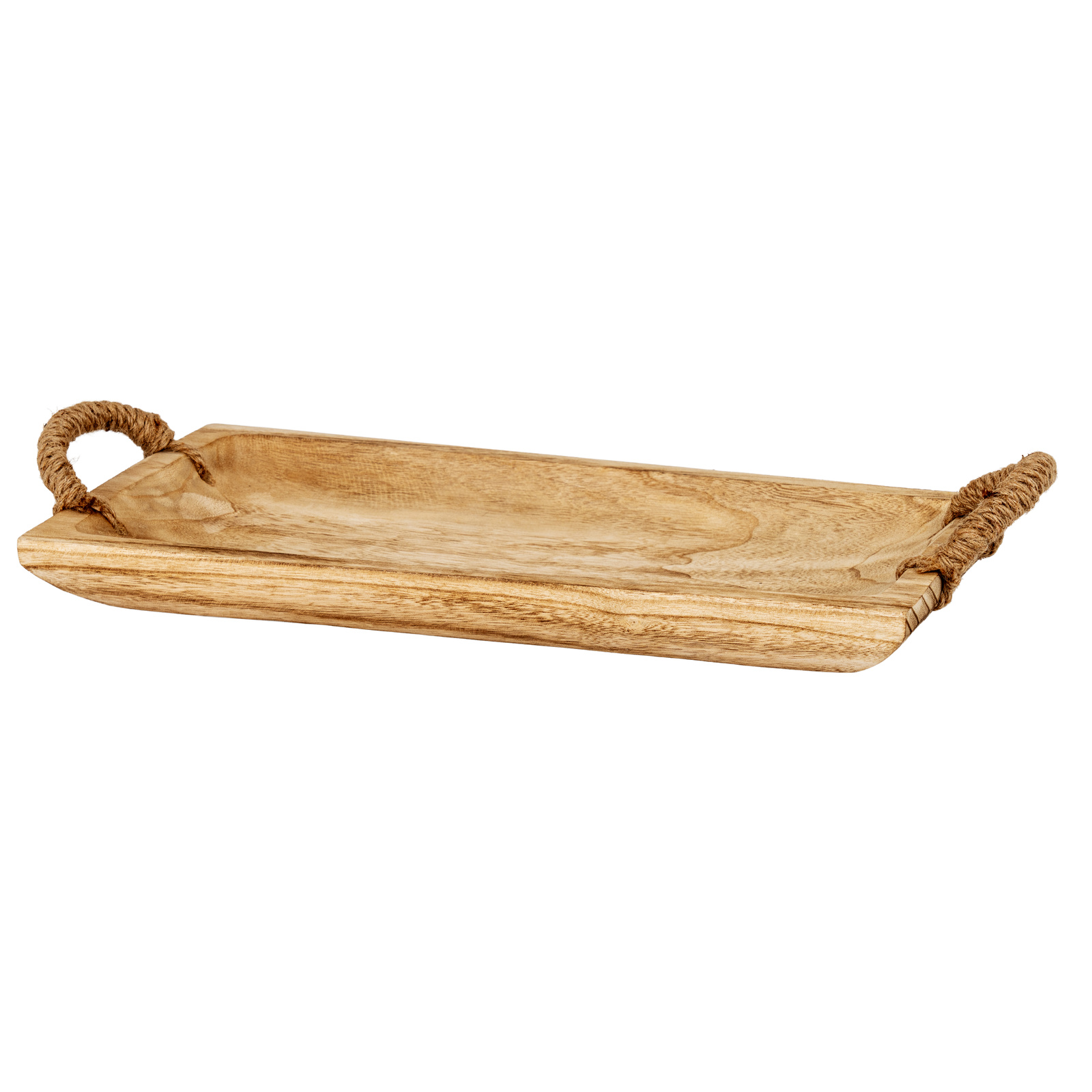 Set Of 4 Artisan Rectangular Trays With Rope Handles - Image 6