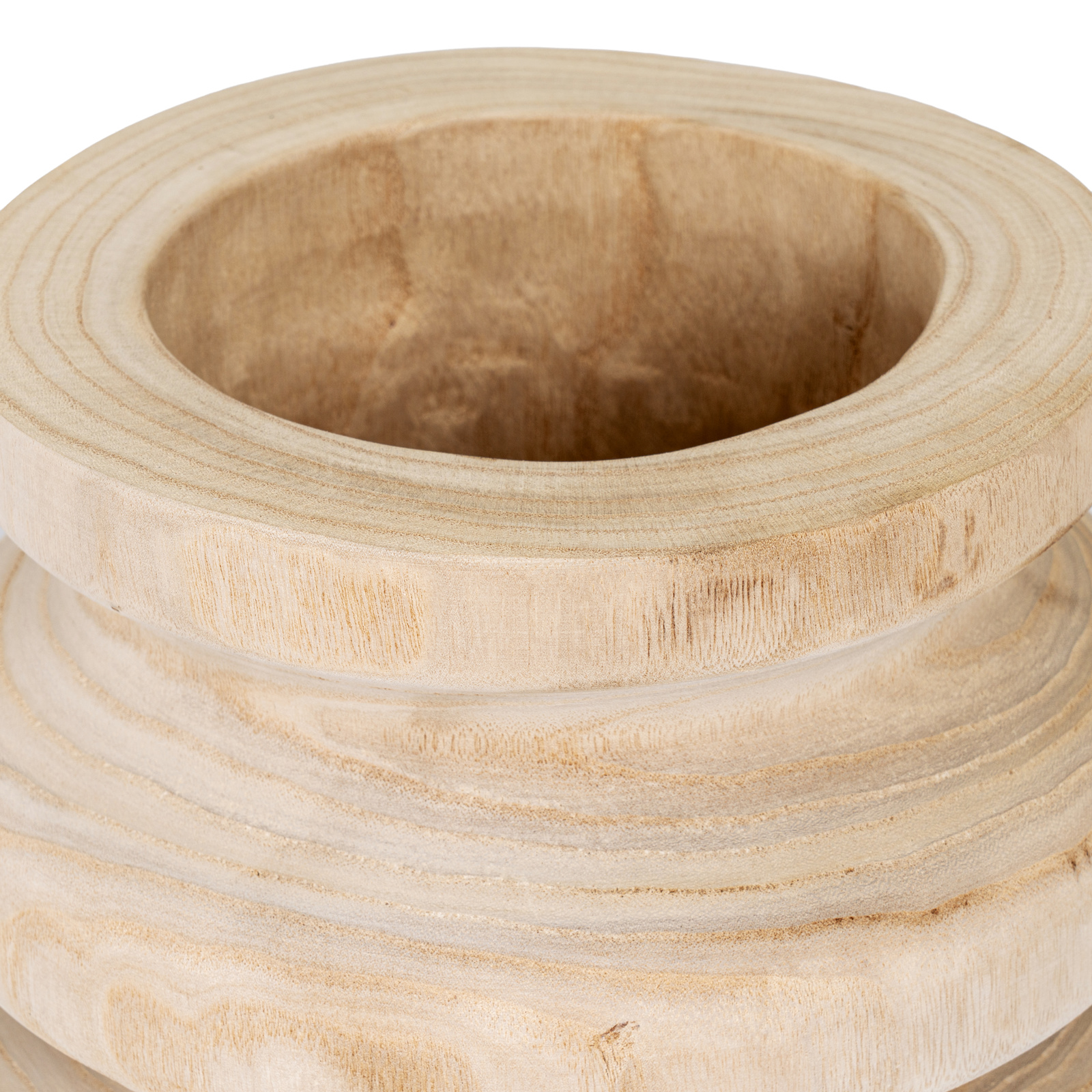 Large Artisan Ribbed Vase - Image 3