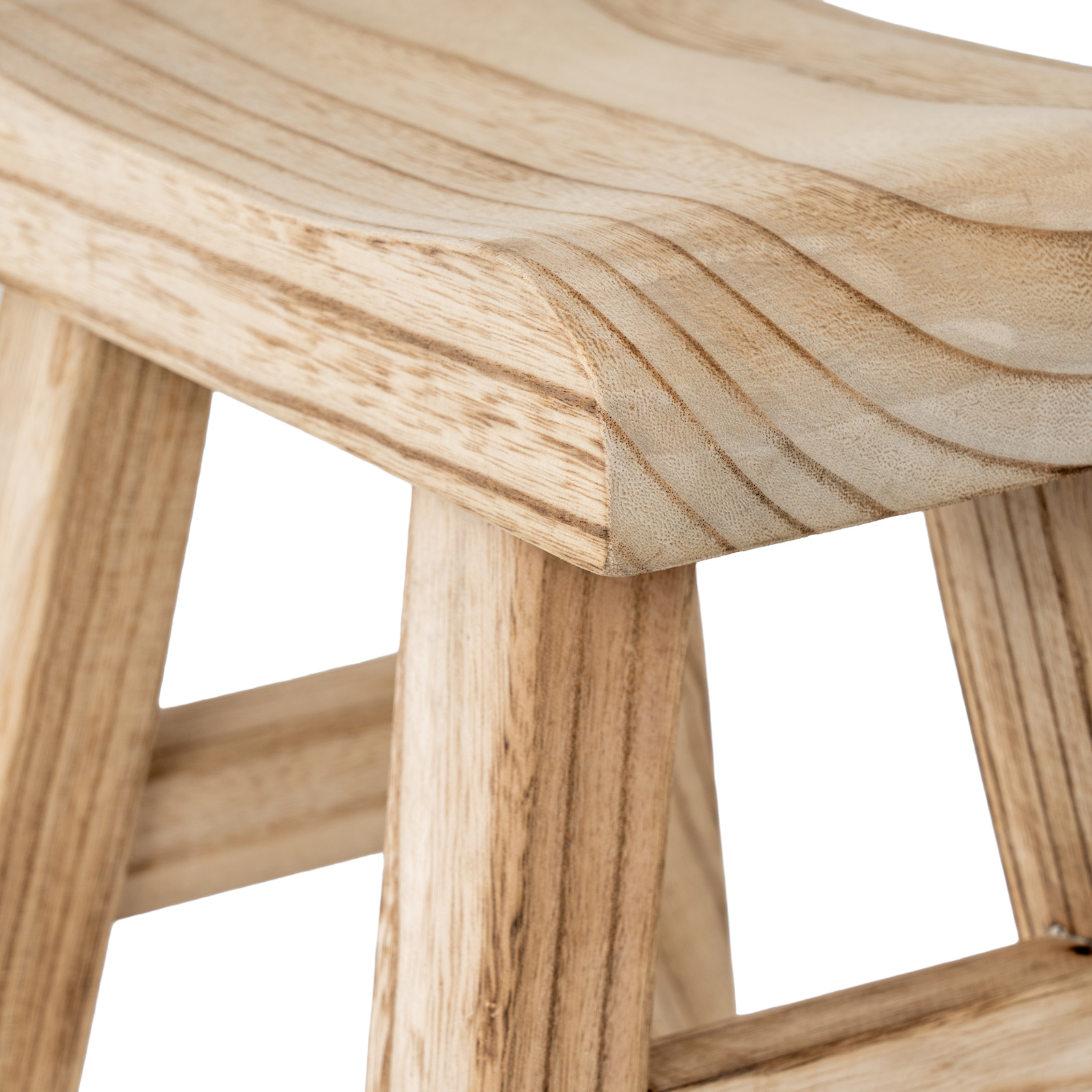 Wooden Artisan Stool - Image 3