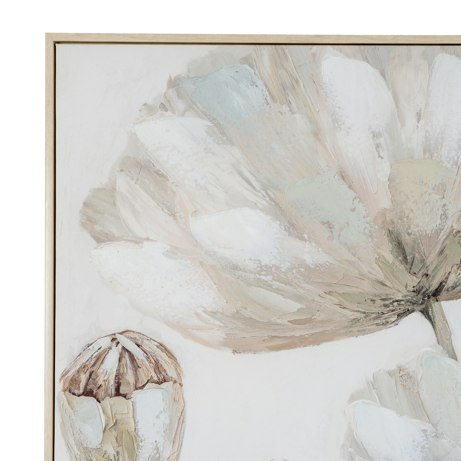 Poppy Stems Handpainted Canvas in Frame - Image 3