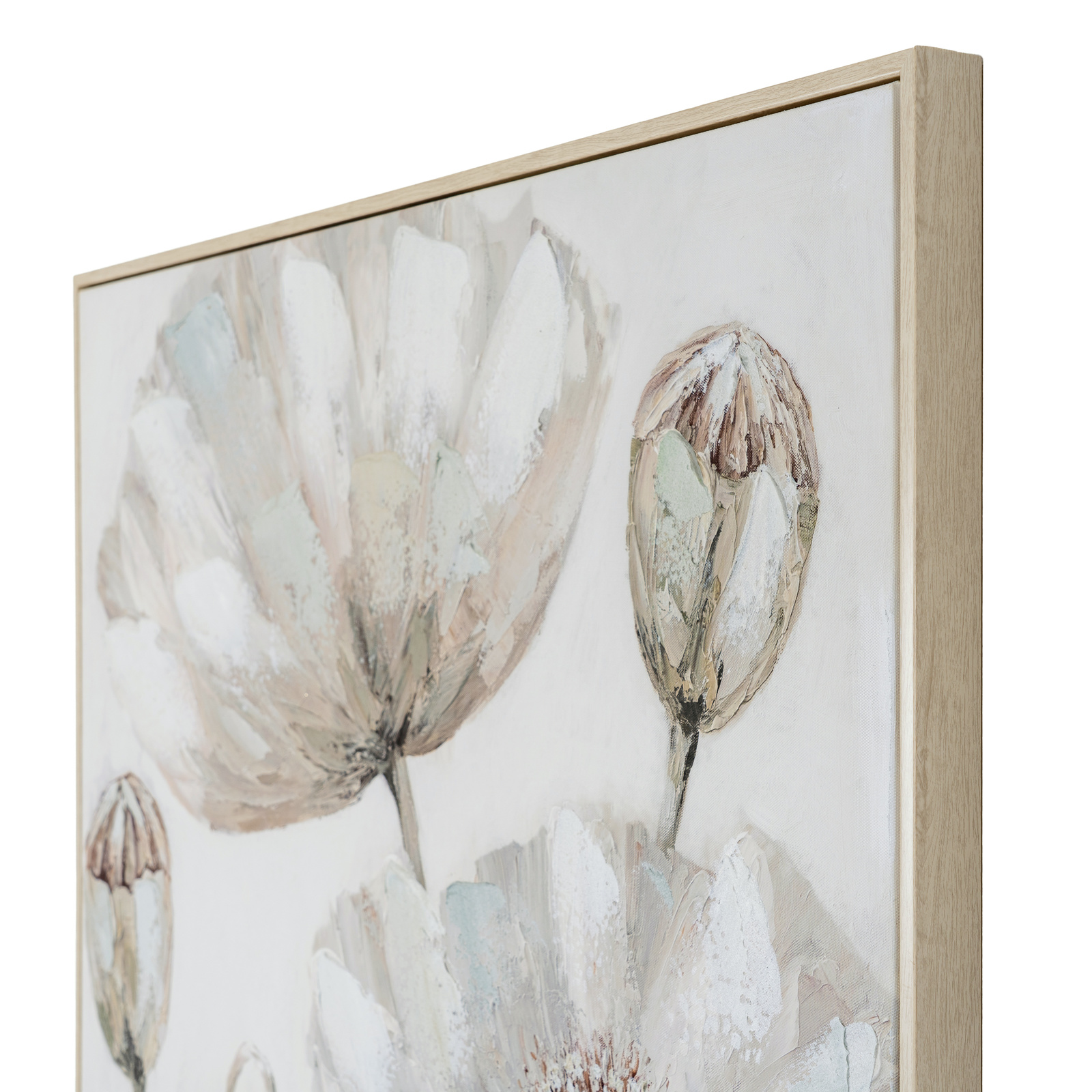 Poppy Stems Handpainted Canvas in Frame - Image 4
