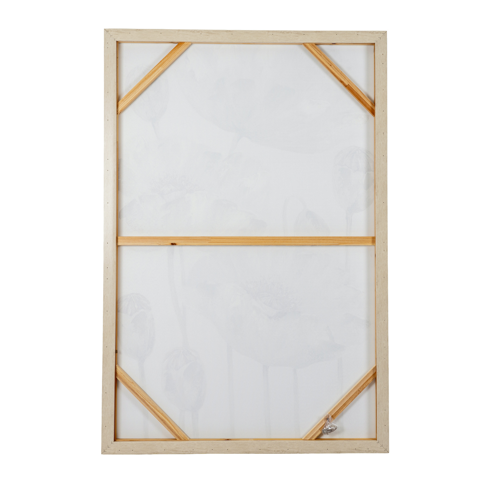 Poppy Stems Handpainted Canvas in Frame - Image 6