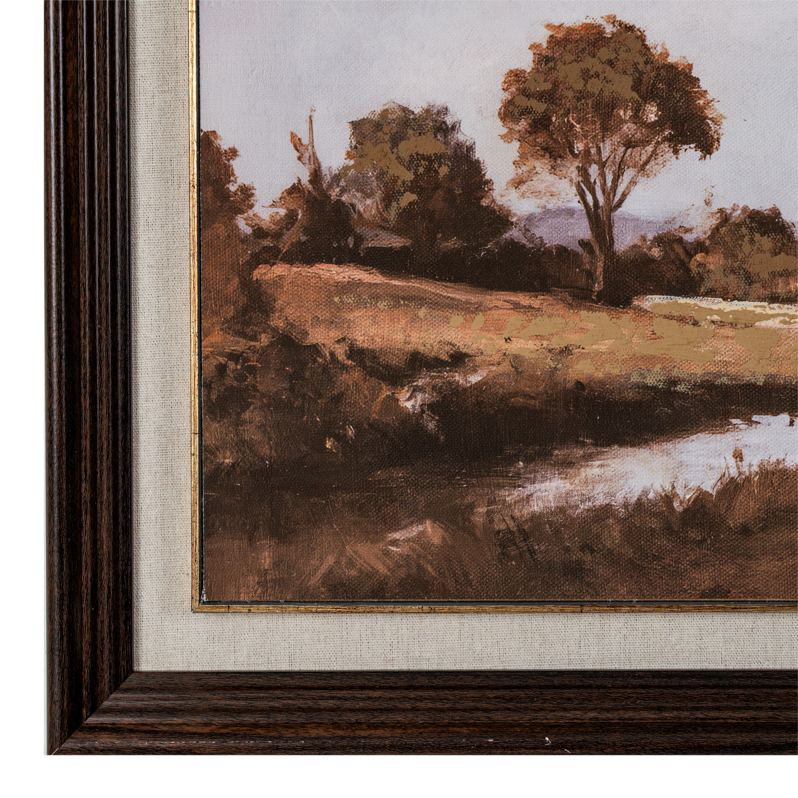 Autumn Landscape Hand Painted Canvas in Classic Frame - Image 3