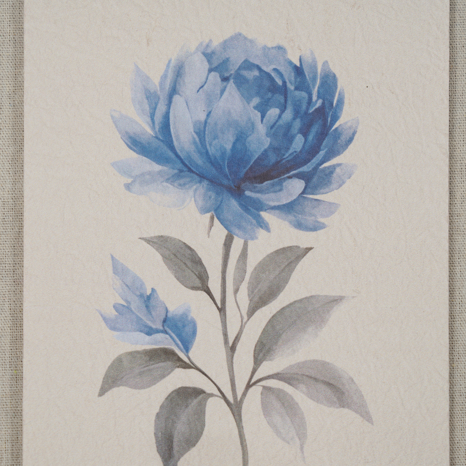 Rosalie Textured Paper Rose in Mirrored Frame - Image 2