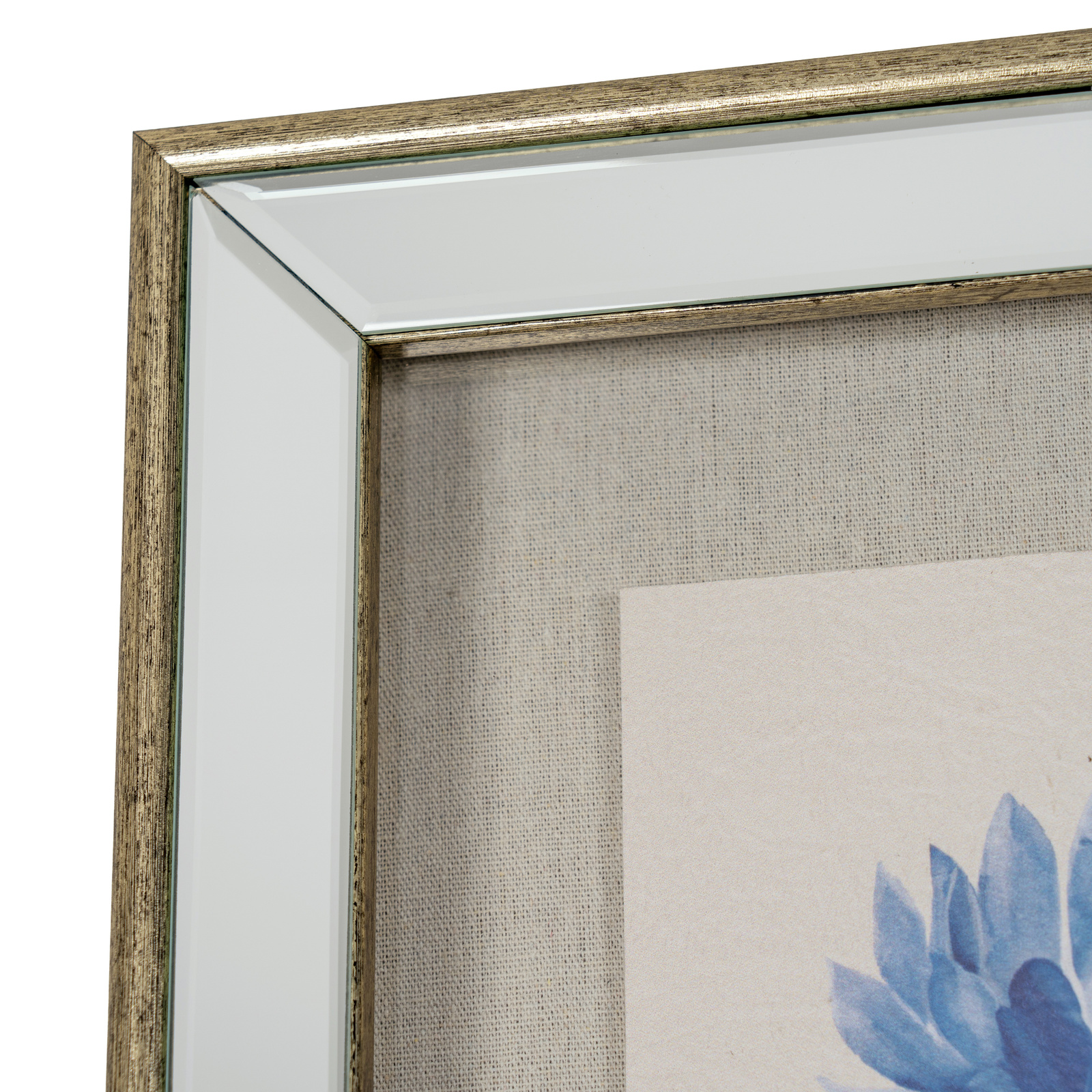 Rosalie Textured Paper Dahlia in Mirrored Frame - Image 4