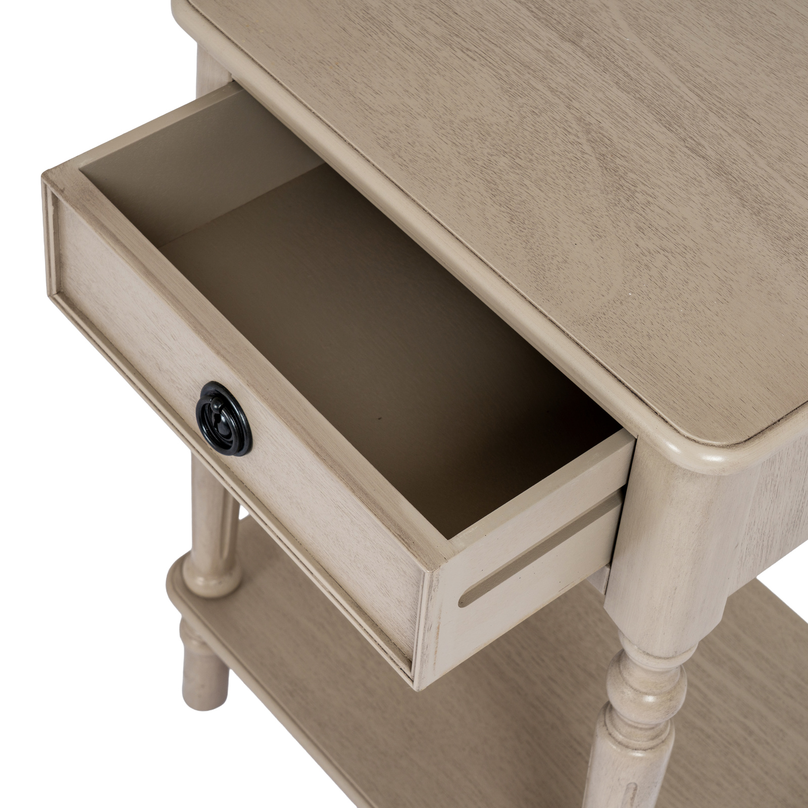 The Rowan Collection 1 Drawer Side Table With Shelf - Image 5