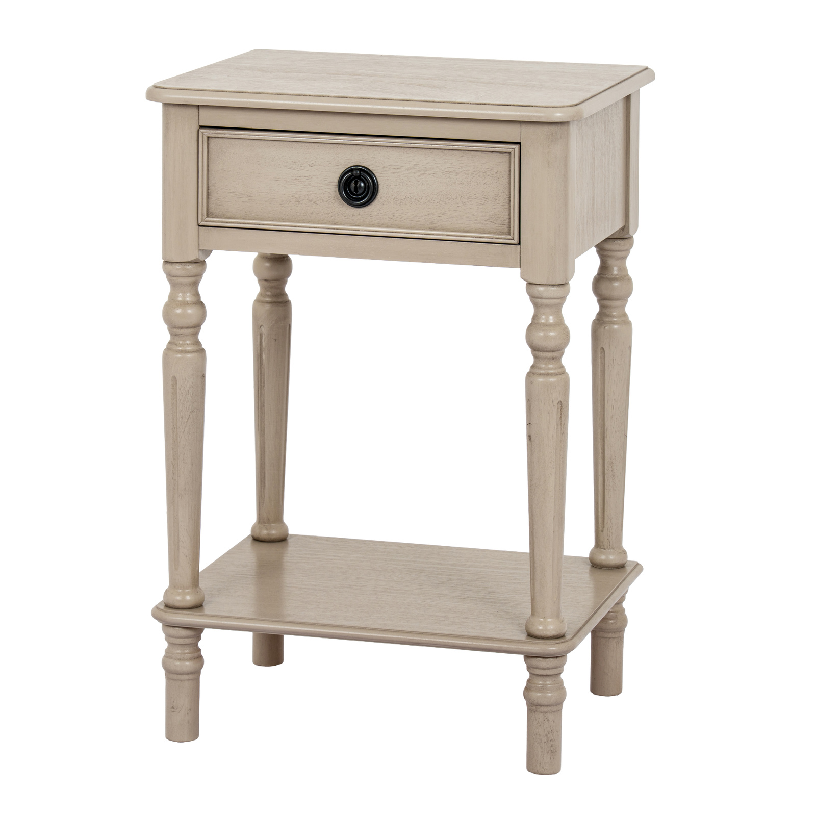 The Rowan Collection 1 Drawer Side Table With Shelf - Image 1