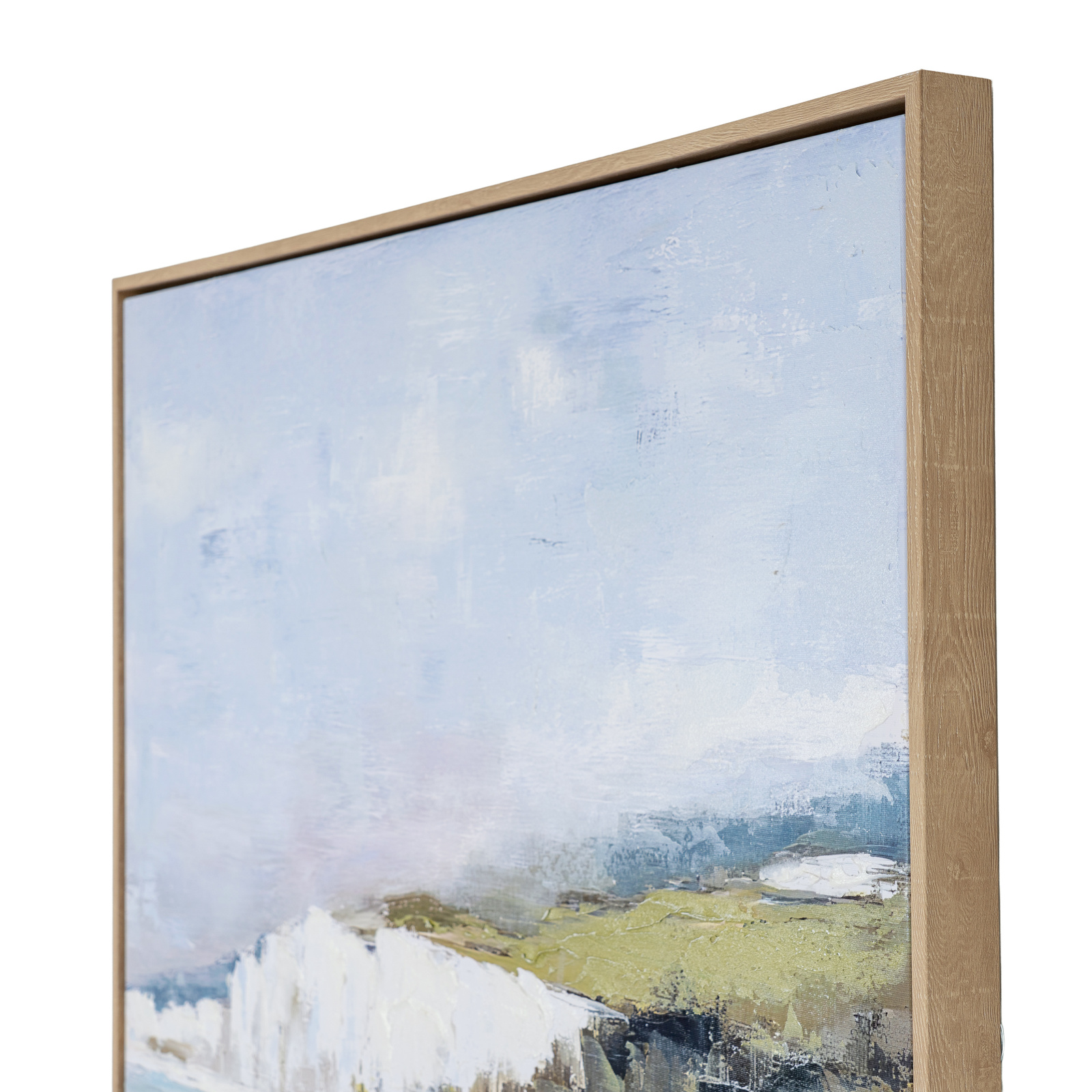 Cliffside View Hand Painted Canvas in Frame - Image 4