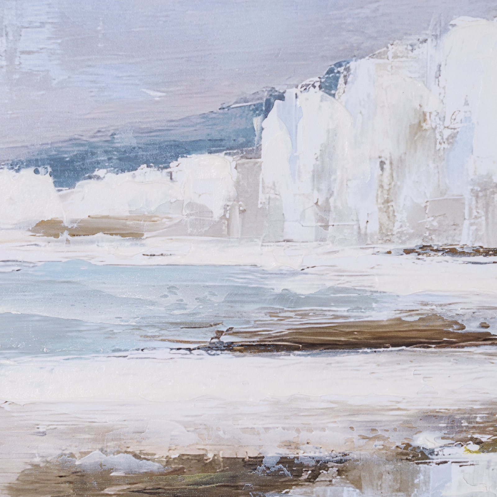 Cliffside View Hand Painted Canvas in Frame - Image 5