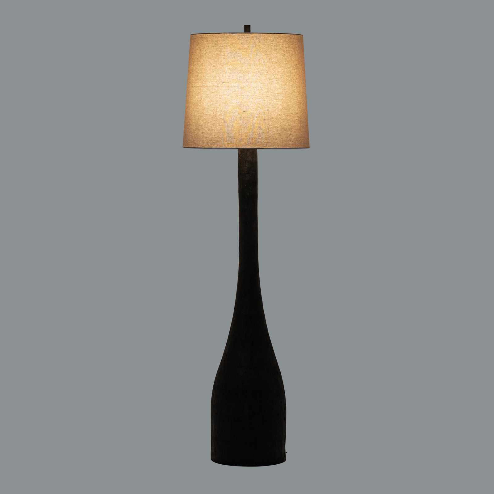 Brompton Floor Lamp With Grey Linen Shade - Image 2