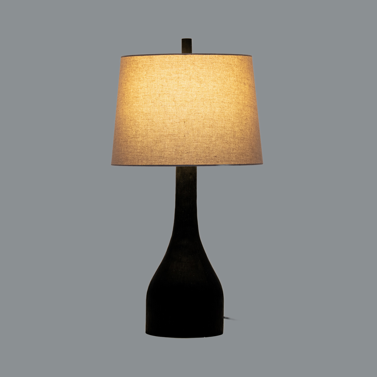 Brompton Table Lamp With Grey Linen Shade - Image 2