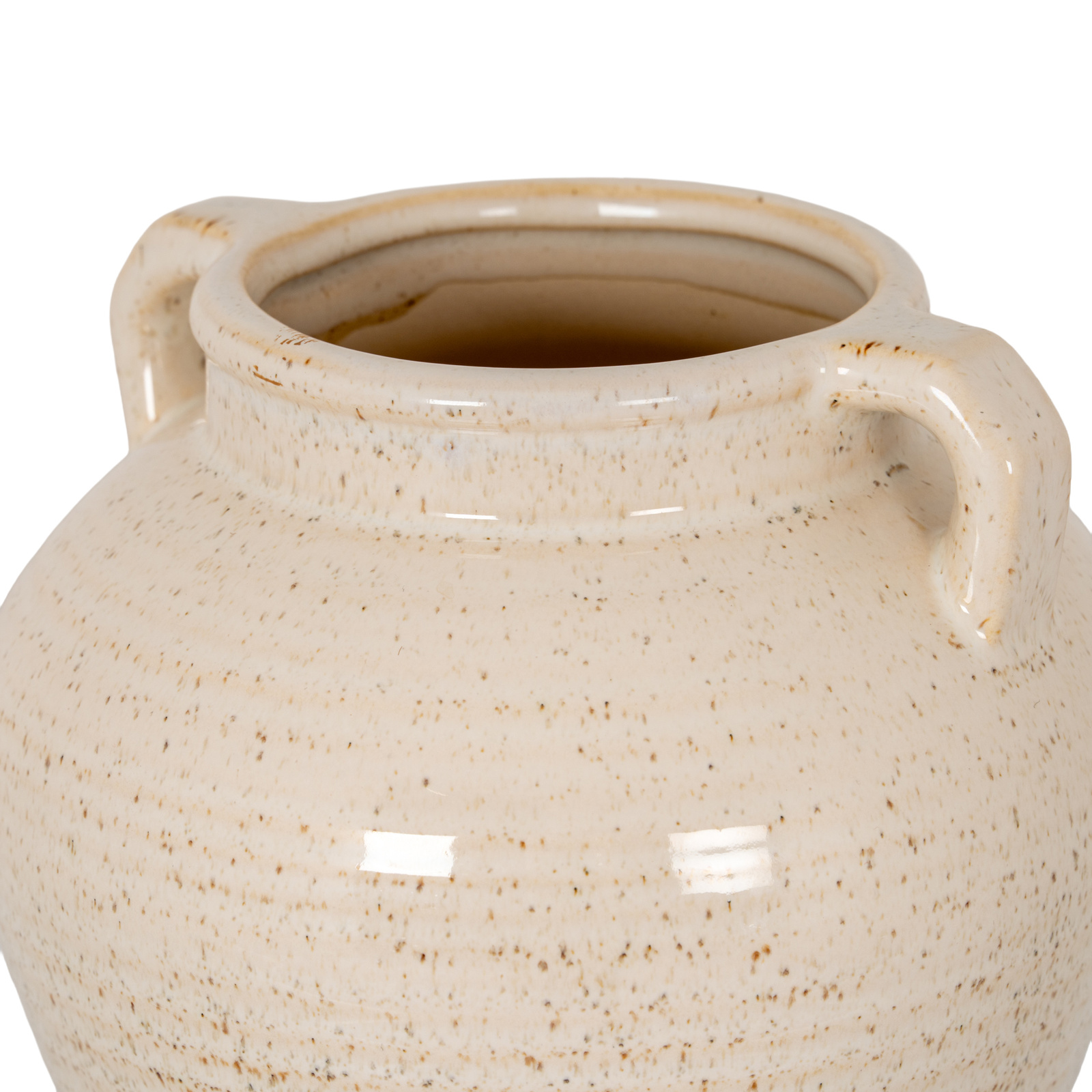 Speckled Ceramic Wide Amphora Pot - Image 3