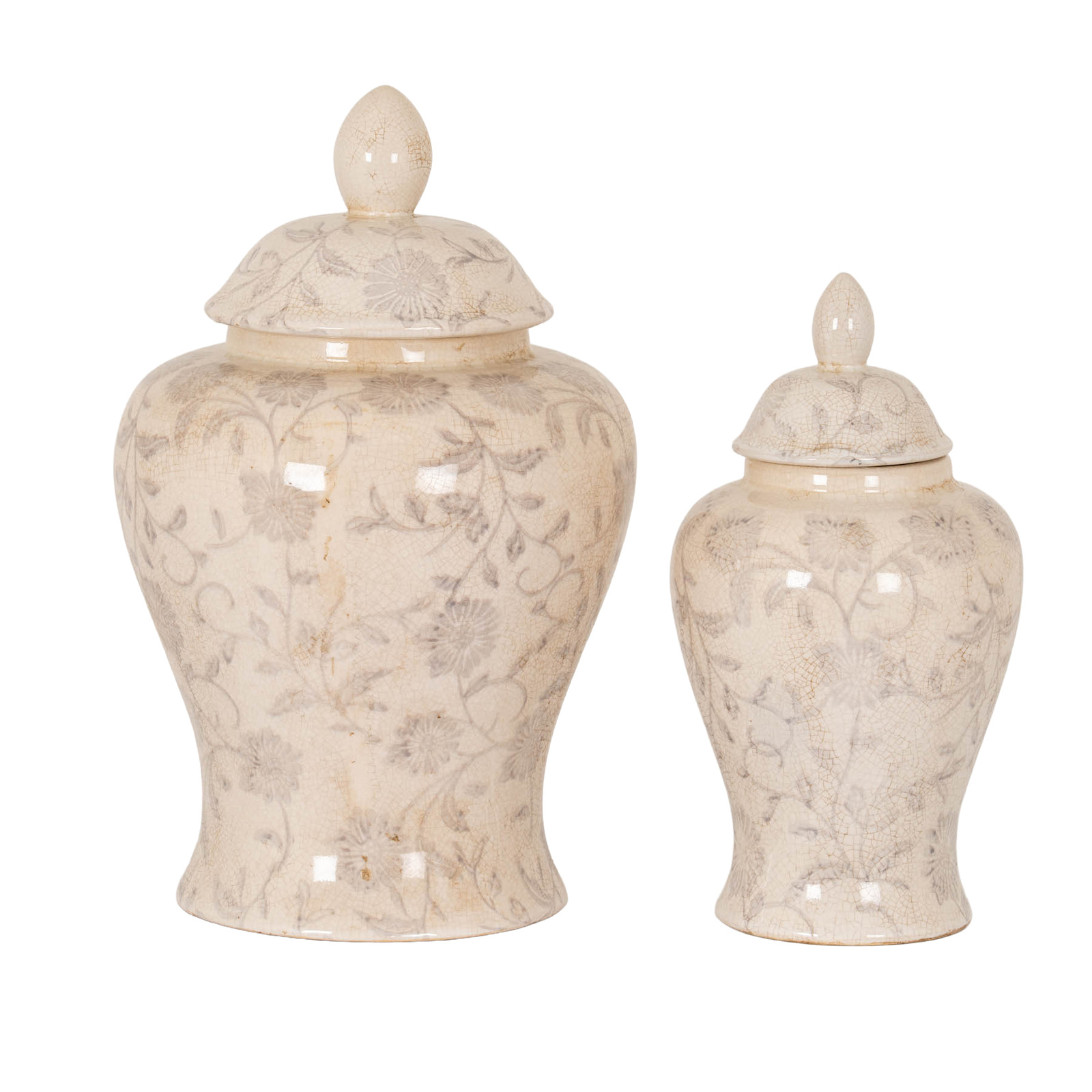 Large Grey Aster Ginger Jar - Image 2