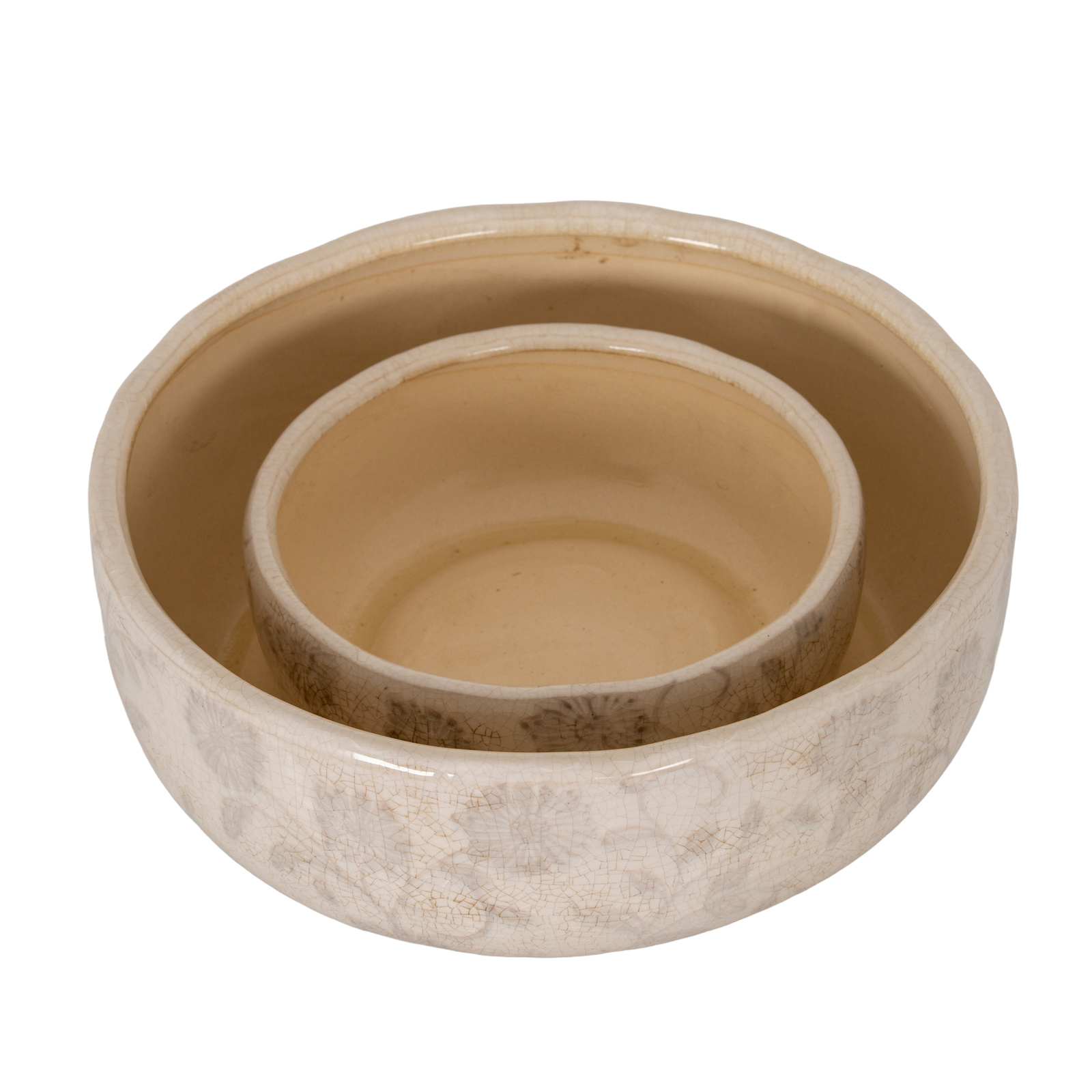 Small Grey Aster Ceramic Bowl Pot - Image 4