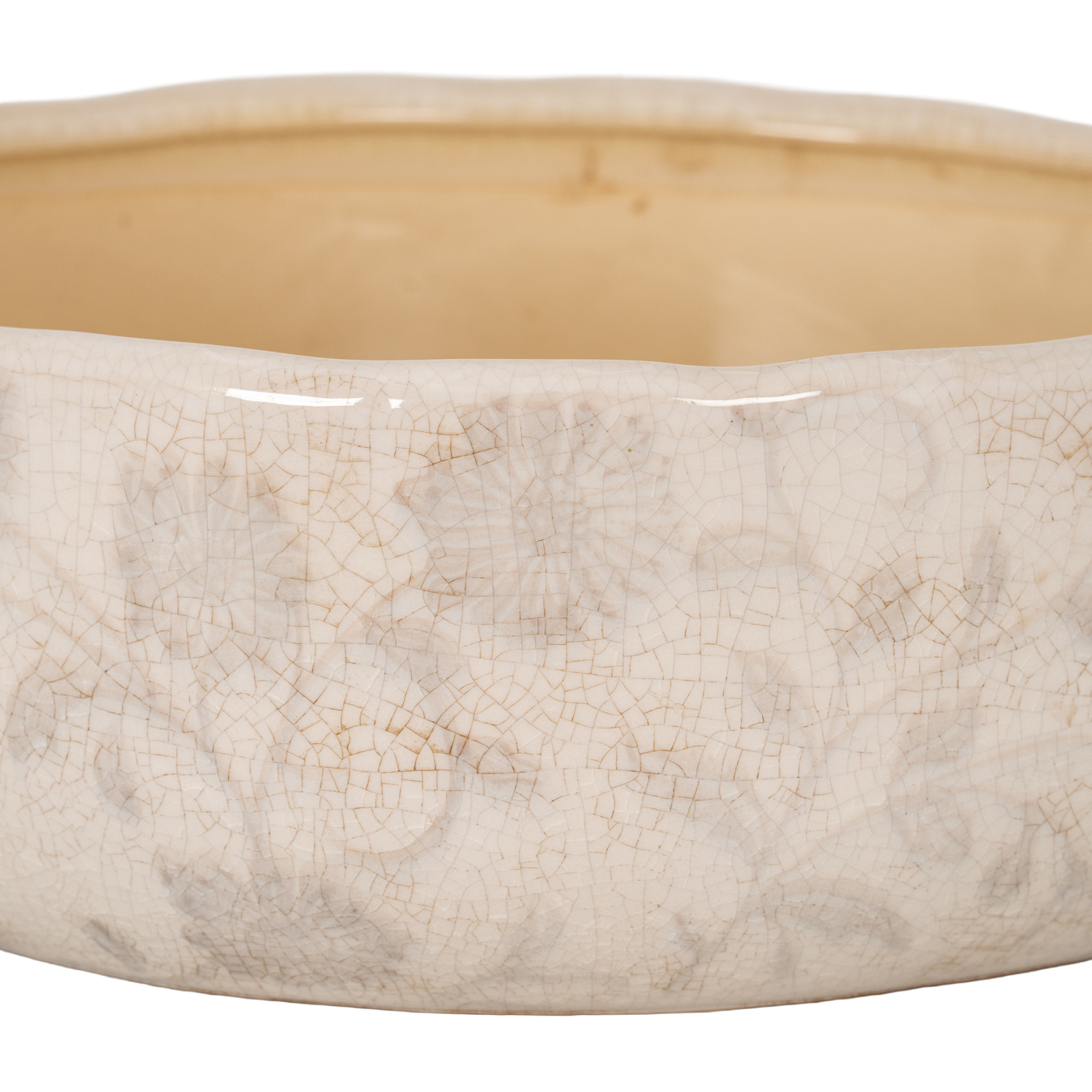 Large Grey Aster Ceramic Bowl Pot - Image 2