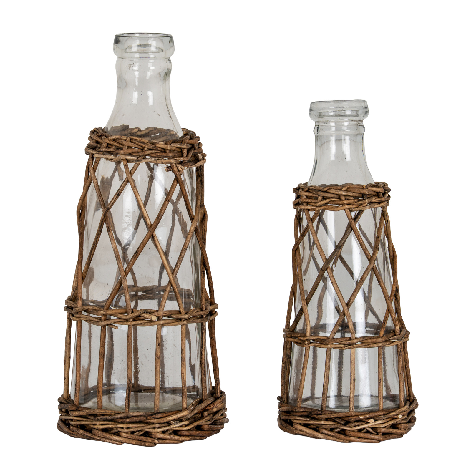 Briar Collection Glass And Wicker Bottle Carafe - Image 2