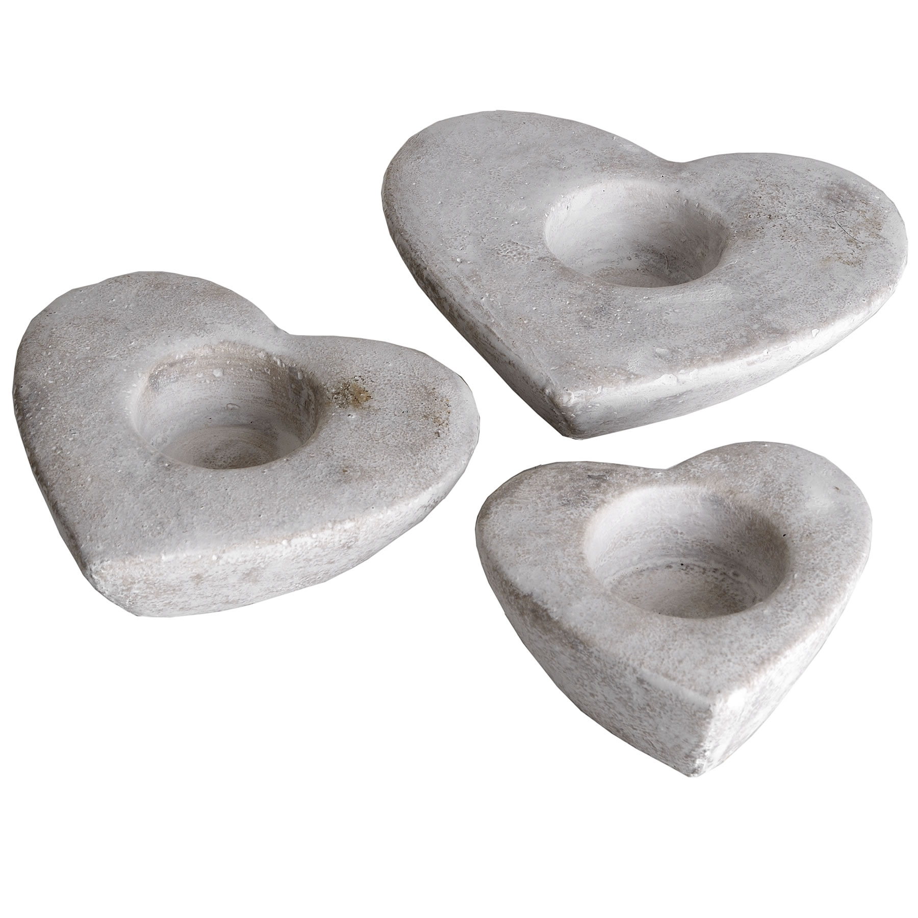Set Of Three Heart Tea Light Holders Wholesale by Hill Interiors