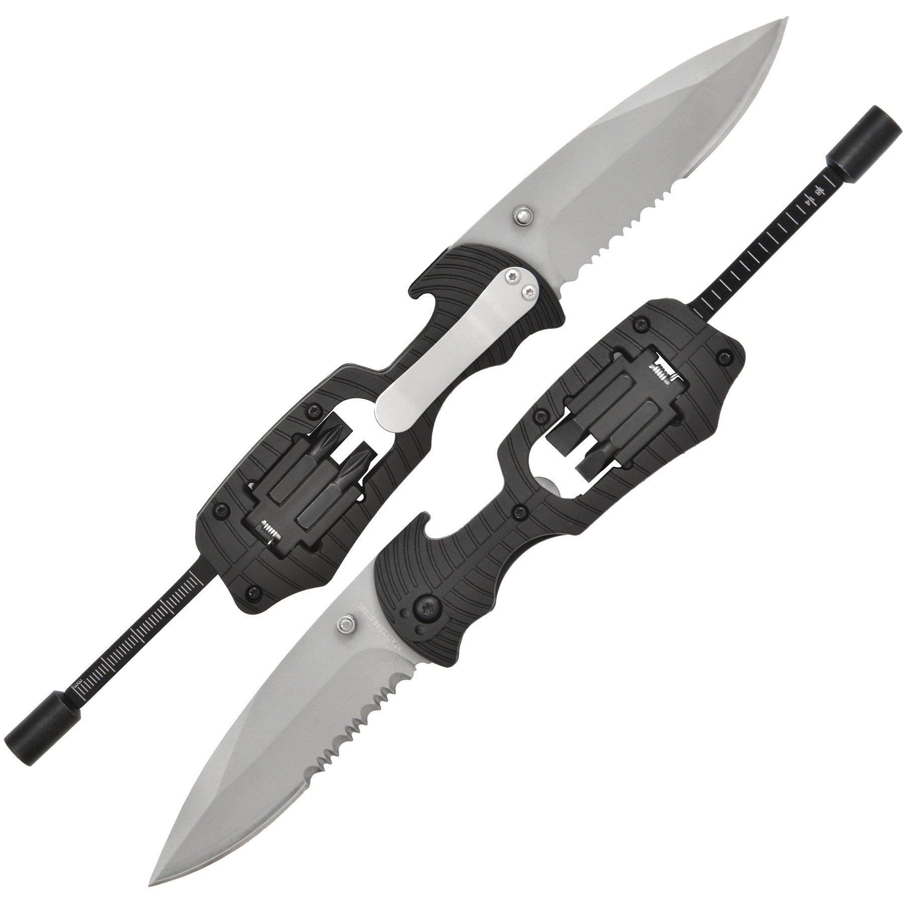 Black Multi Purpose Knife With Screwdriver From Way Of The Warrior