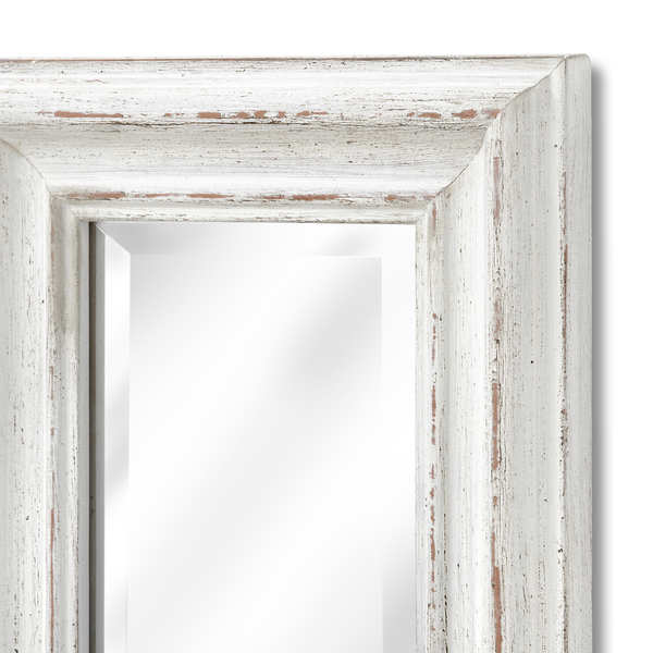 Antique White Frame Narrow Wall Mirror From Hill Interiors