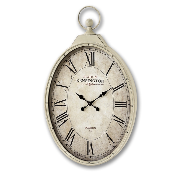 Kensington station oval wall clock From Hill Interiors