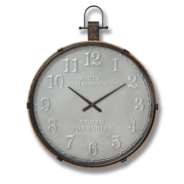 Whitby Harbour Clock with Rope Detail From Hill Interiors