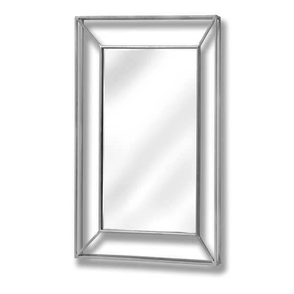 Large Framed Design Pronounced Silver Mirror Wholesale by Hill Interiors
