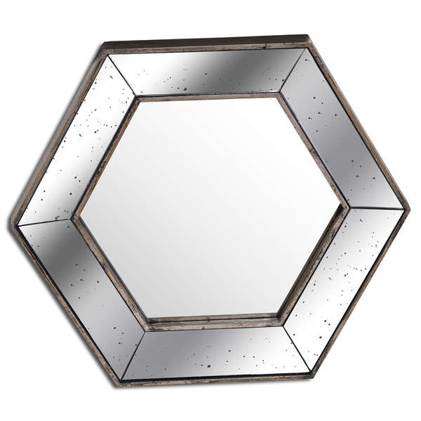 Astor Distressed Hexagon Mirror Wholesale by Hill Interiors