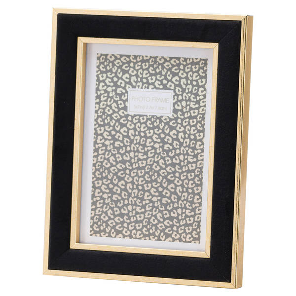 Black Velvet With Gold 5X7 Frame Wholesale by Hill Interiors