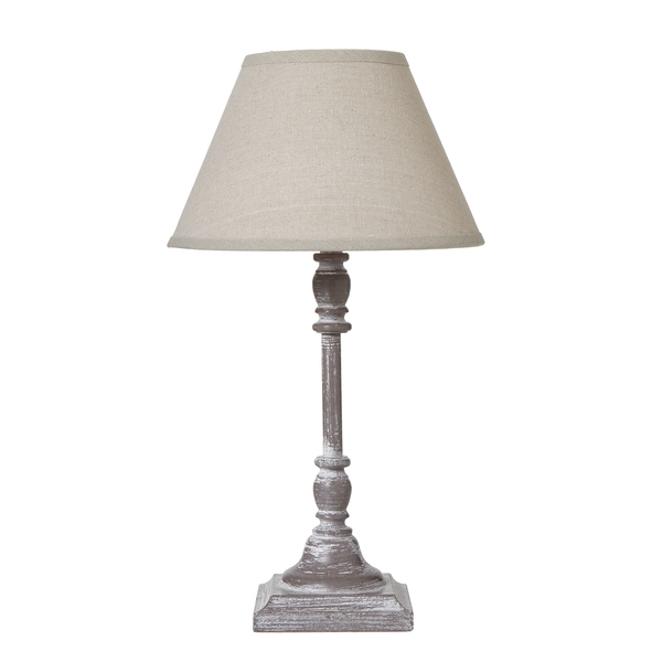 Antia Stem Table Lamp With Linen Shade