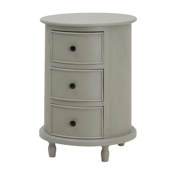 The Camden Collection 3 Drawer Round Side Table