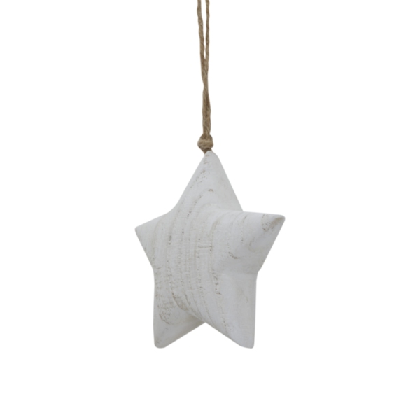 Whitewashed Rustic Hanging Star