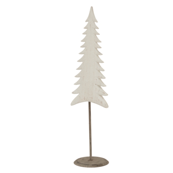 Medium Whitewashed Tall Tree On Stand