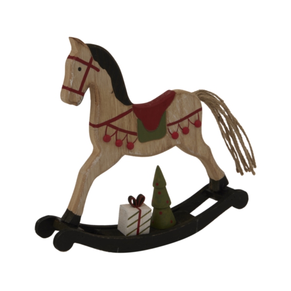 Rustic Decorated Rocking Horse