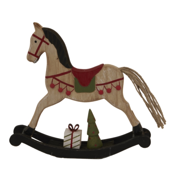 Rustic Decorated Rocking Horse