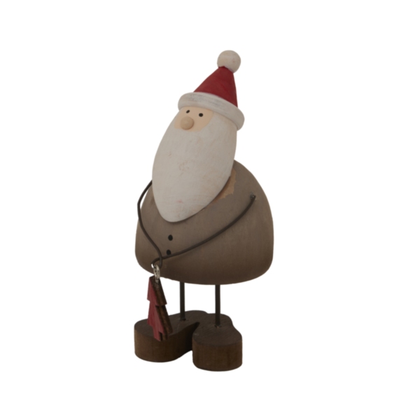 Rustic Santa With Tree Decoration