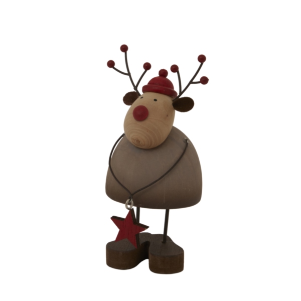 Rustic Reindeer With Star Decoration