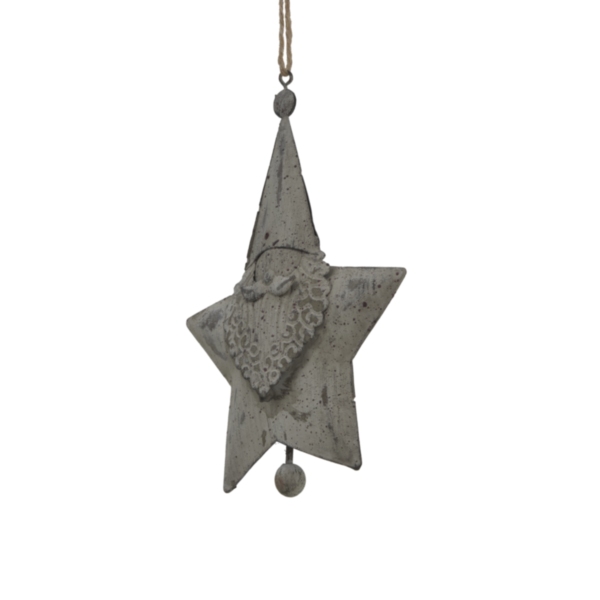 Large Rustic Hanging Santa Star
