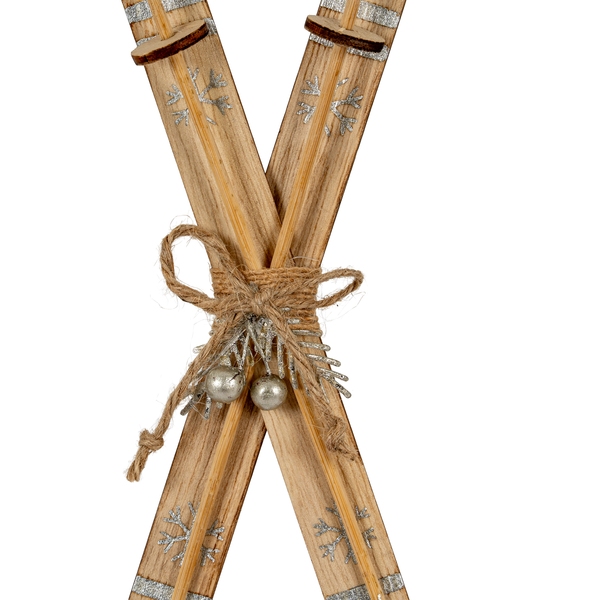 Natural Rustic Crossed Skis