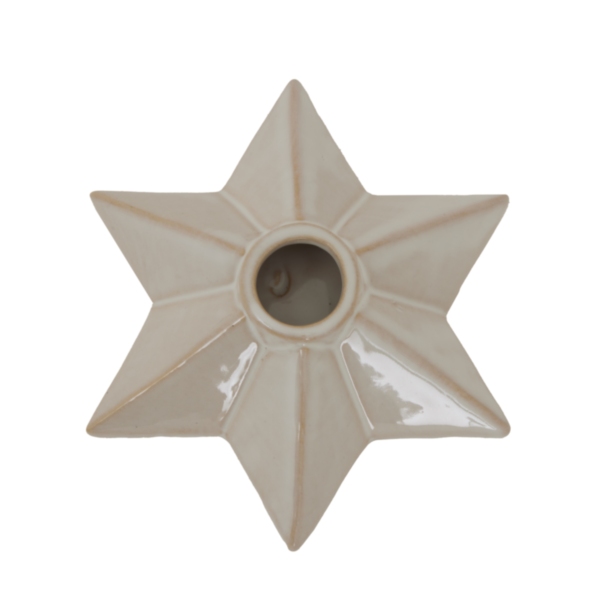 Alora Ceramic Angled Star Candle Holder