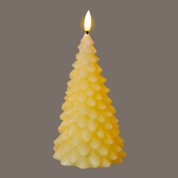 Luxe Collection Natural Glow Cream Tree LED Wax Candle