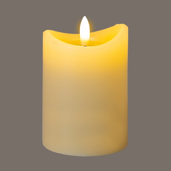 Luxe Collection Natural Glow 2.75x4 Cream Melted LED Candle
