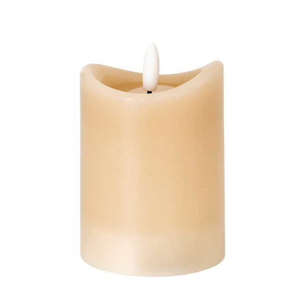 Luxe Collection Natural Glow 2.75x4 Taupe Melted LED Candle